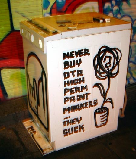 never buy otr high perm paint markers - they suck