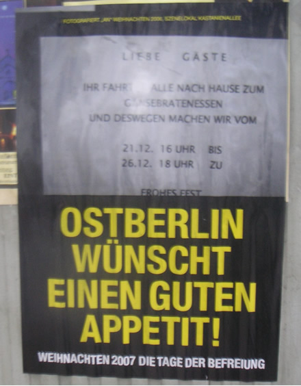 Ostberlin wünscht einen guten Appetit!